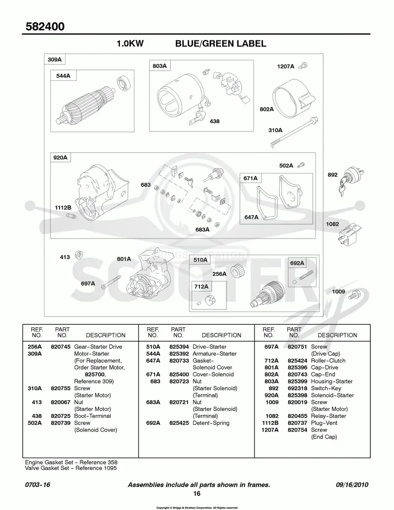 1.0 KW Electric Starter