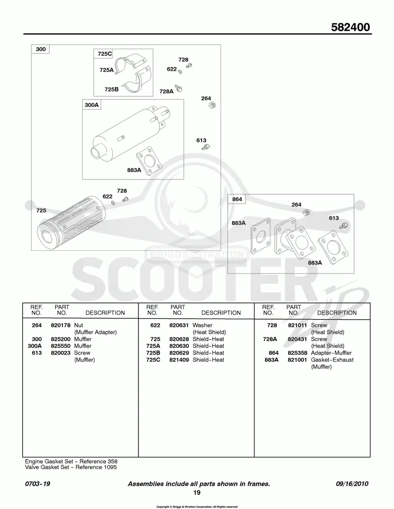 Muffler, Adapter