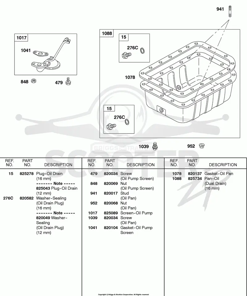 Oil Pan, Oil Strainer