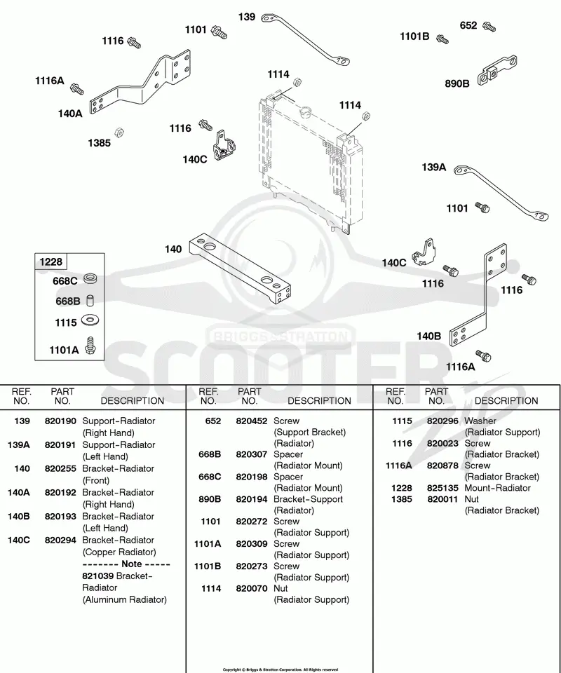 Radiator Mounting Brackets