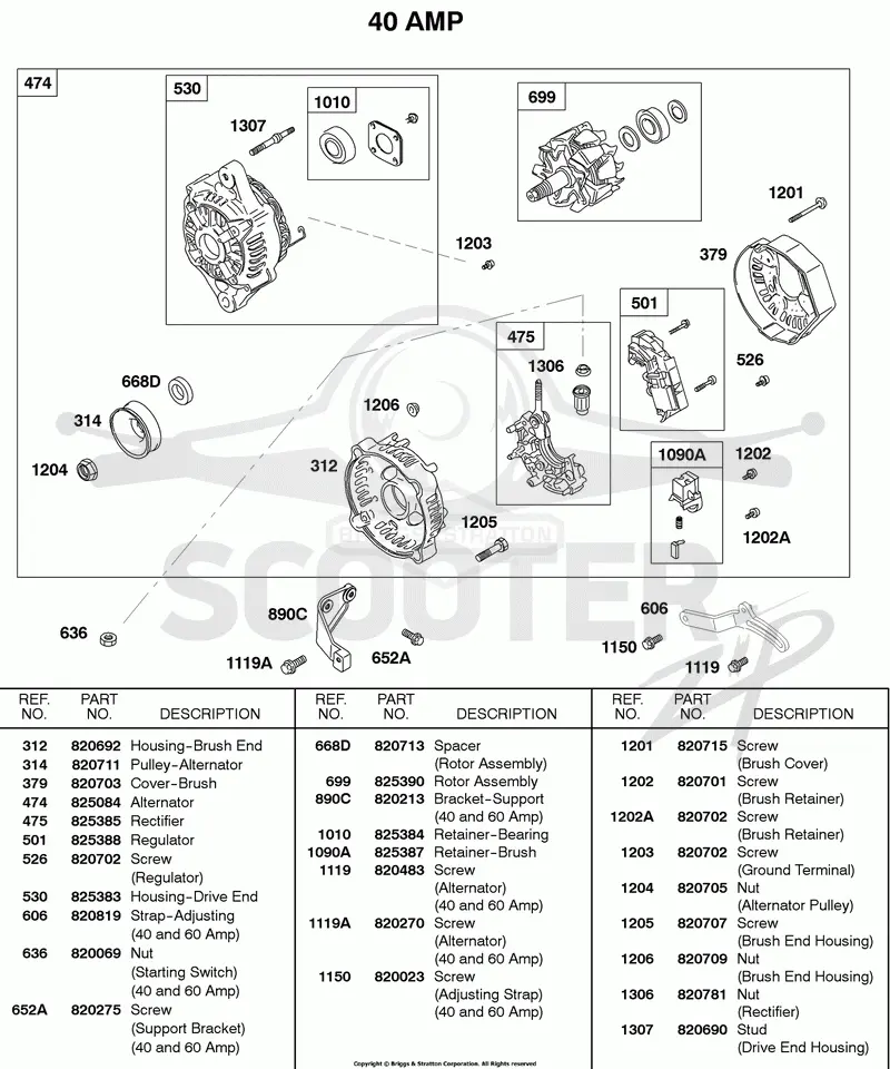 Alternator, 40 AMP