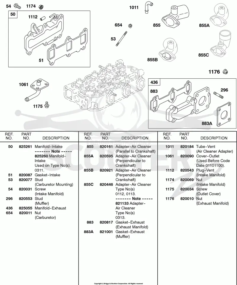 Intake Manifold, Exhaust Manifold