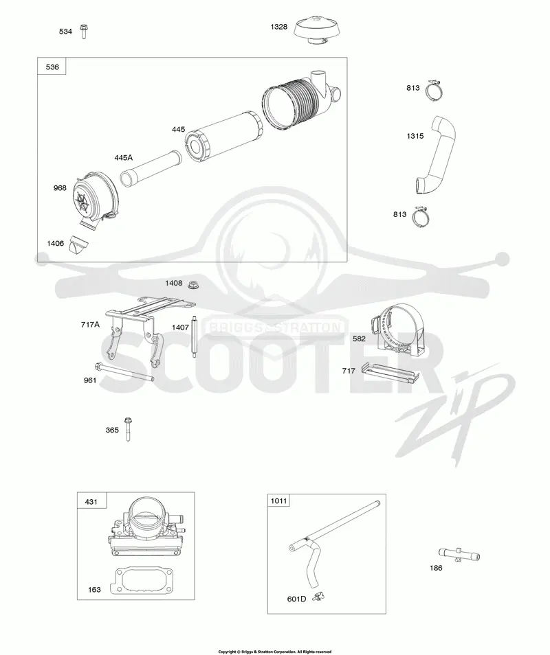 Cyclonic Air Cleaner, Intake Elbow