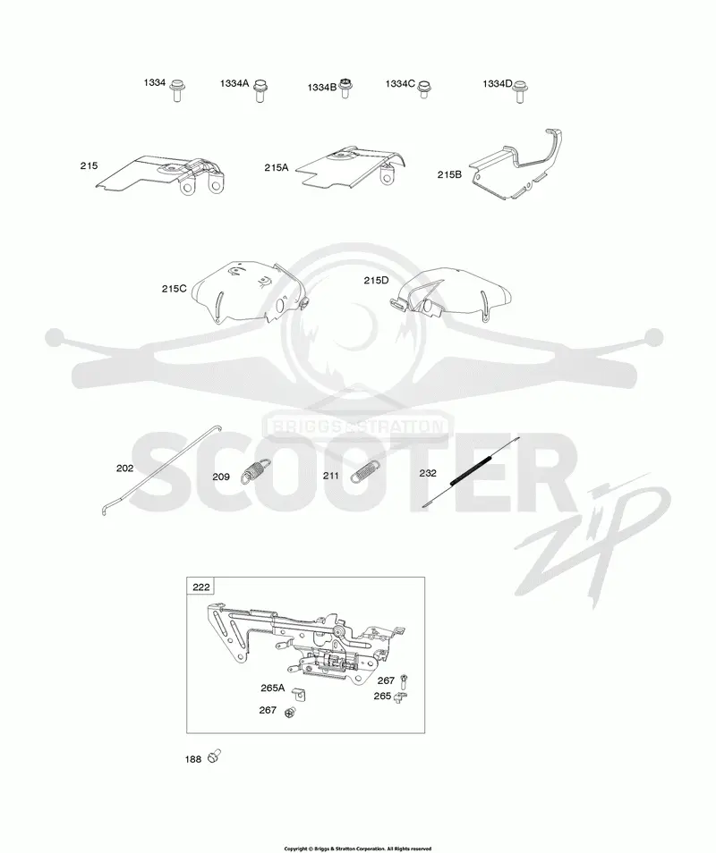 Air Guides, Springs, Control Bracket