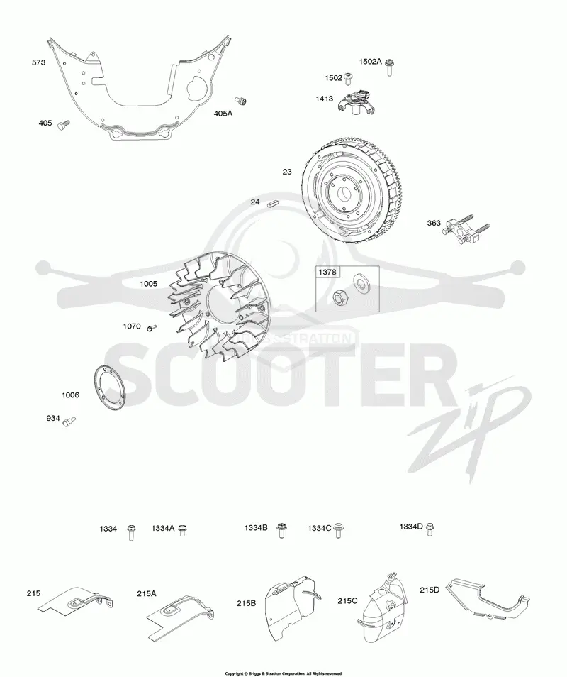 Air Guides, Flywheel, Flywheel Fan