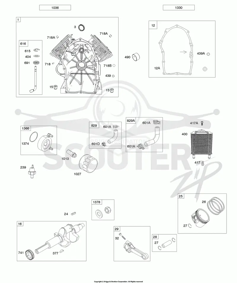 Cylinder, Crankshaft, Piston/Rings/Connecting Rod