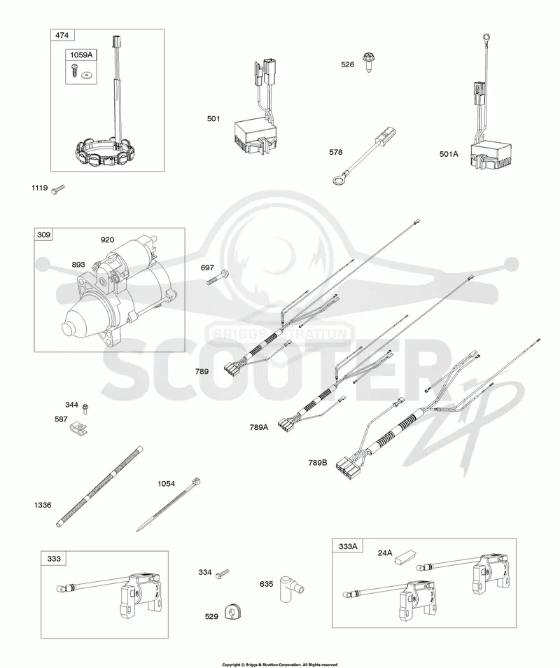 Alternator, Regulators, Starter Motor, Harnesss