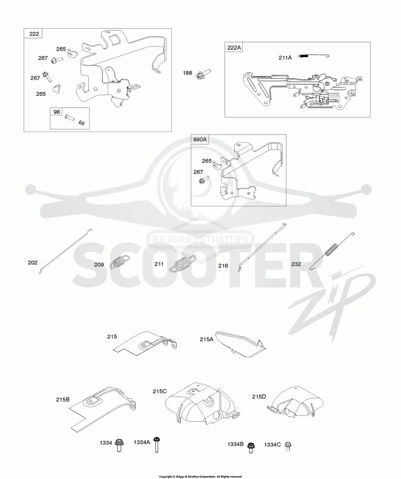 Control Brackets, Springs/Rods, Air Guides