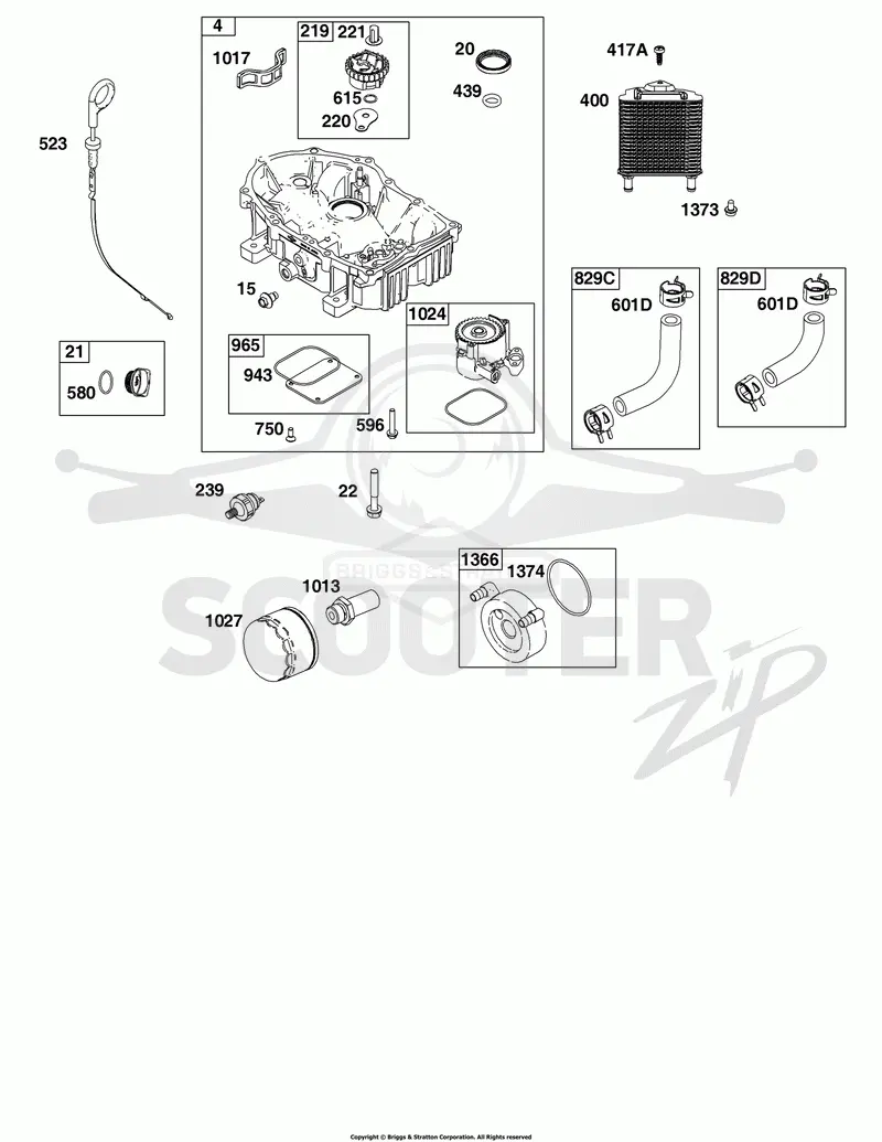 Crankcase Cover/Sump and Lubrication Group