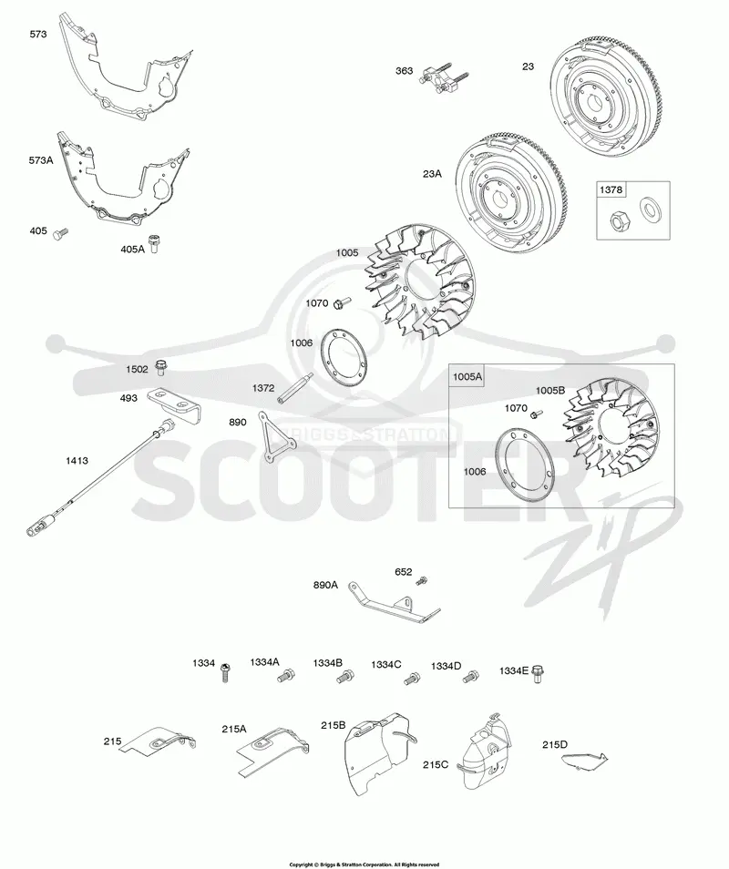 Flywheels, Air Guides, Speed Sensor
