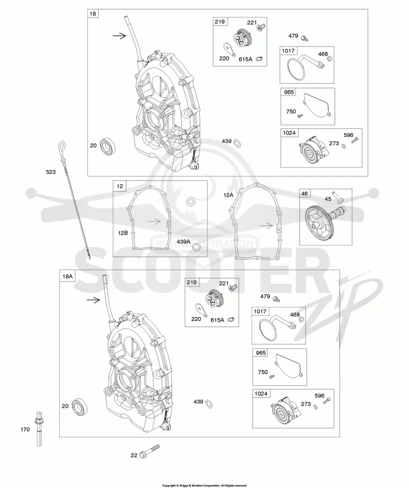 Crankcase Covers, Camshaft