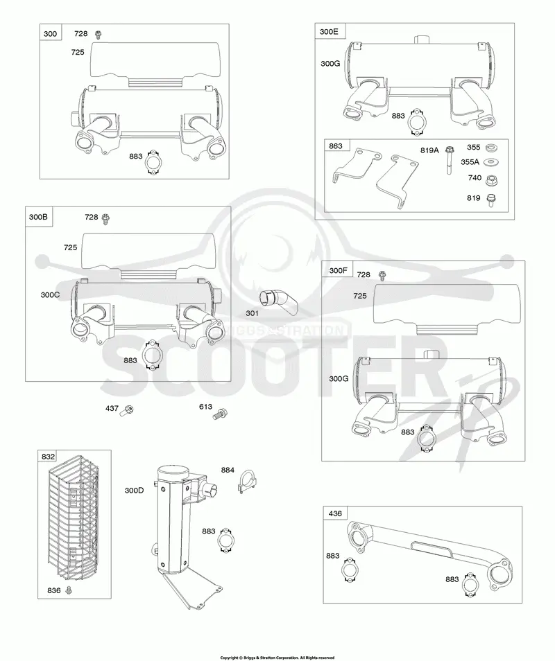Mufflers, Exhaust Manifold