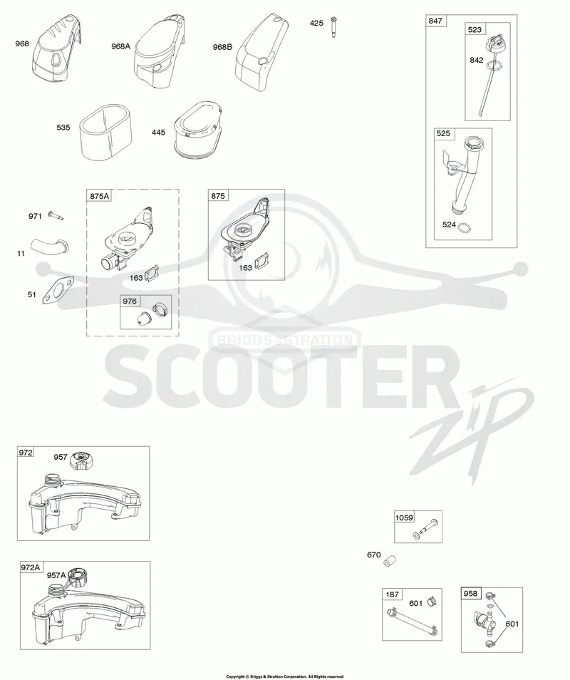 Air Cleaner, Fuel Supply, Lubrication