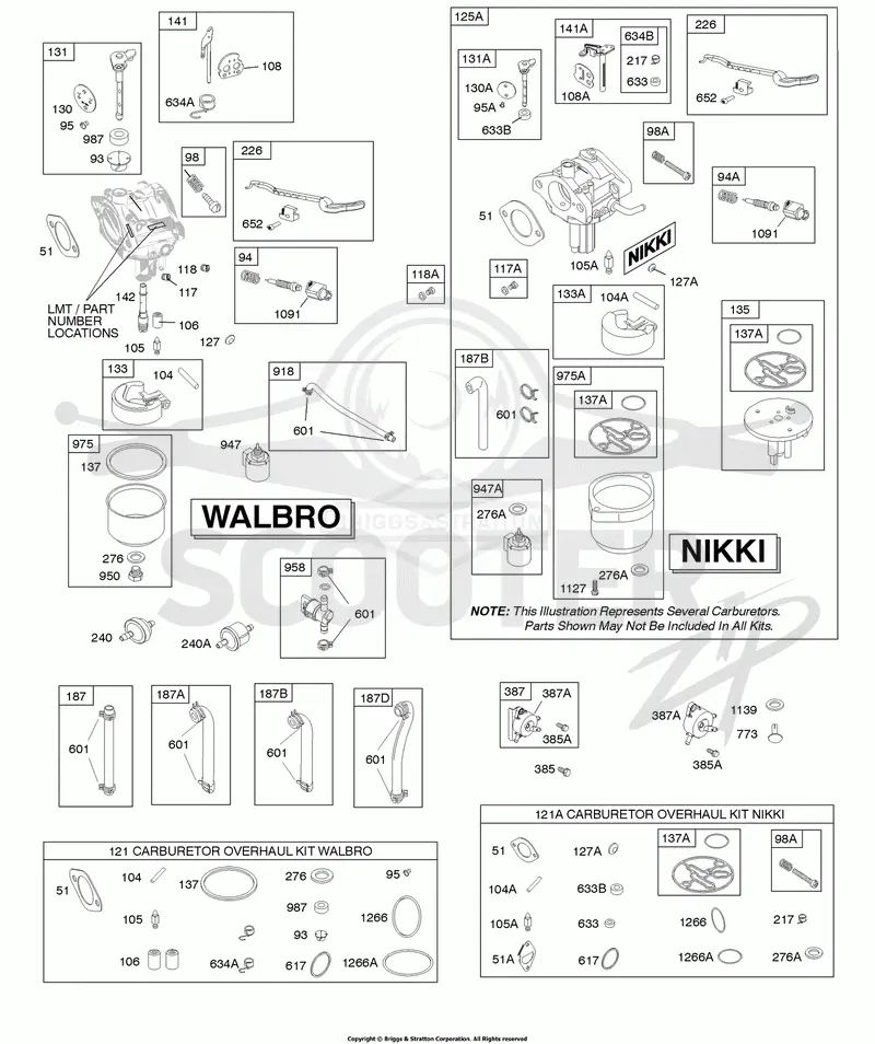 Carburetor - Walbro & Nikki, Fuel Supply, Kit-Carburetor Overhaul