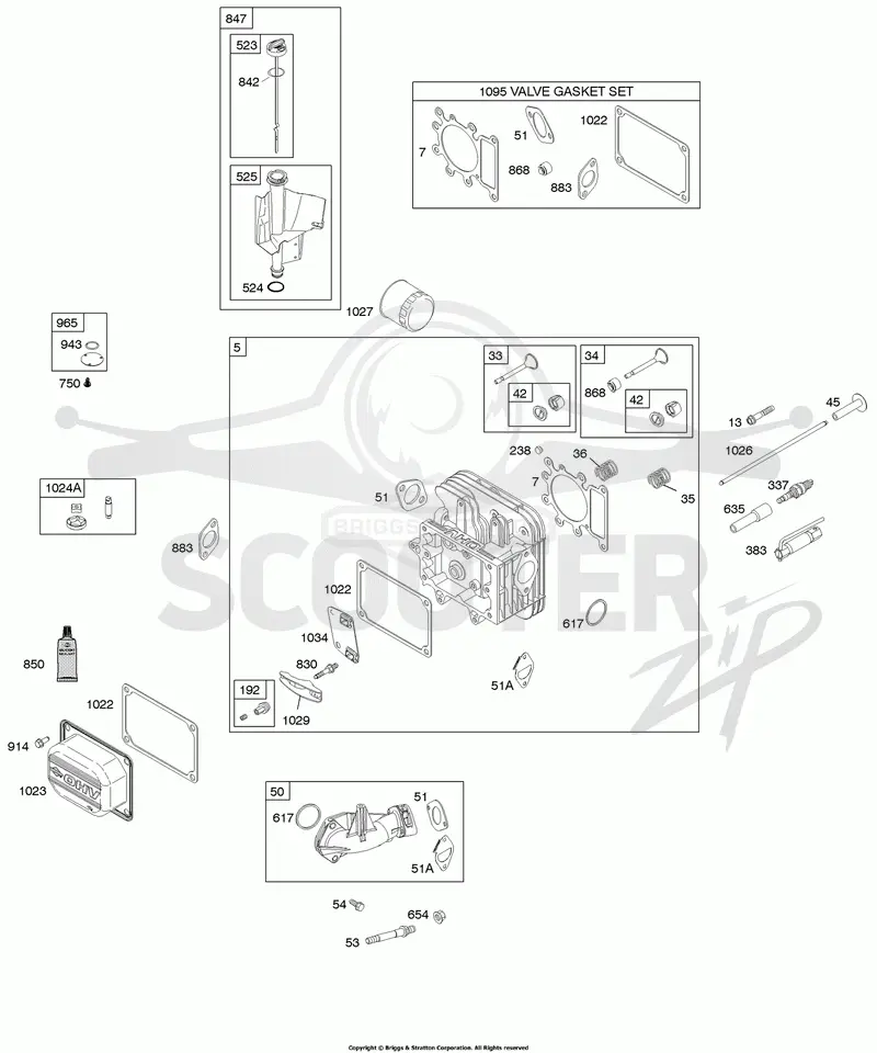 Cylinder Head, Gasket Set - Valve, Lubrication, Valves
