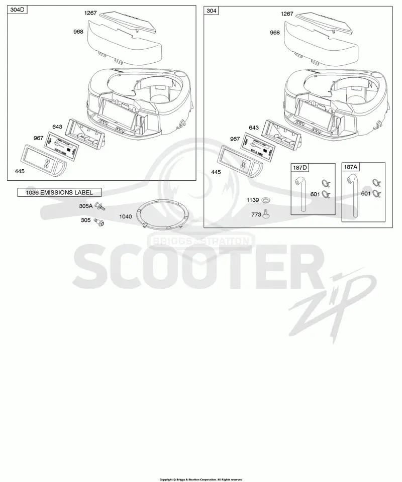 Air Cleaner, Blower Housing, Exhaust System