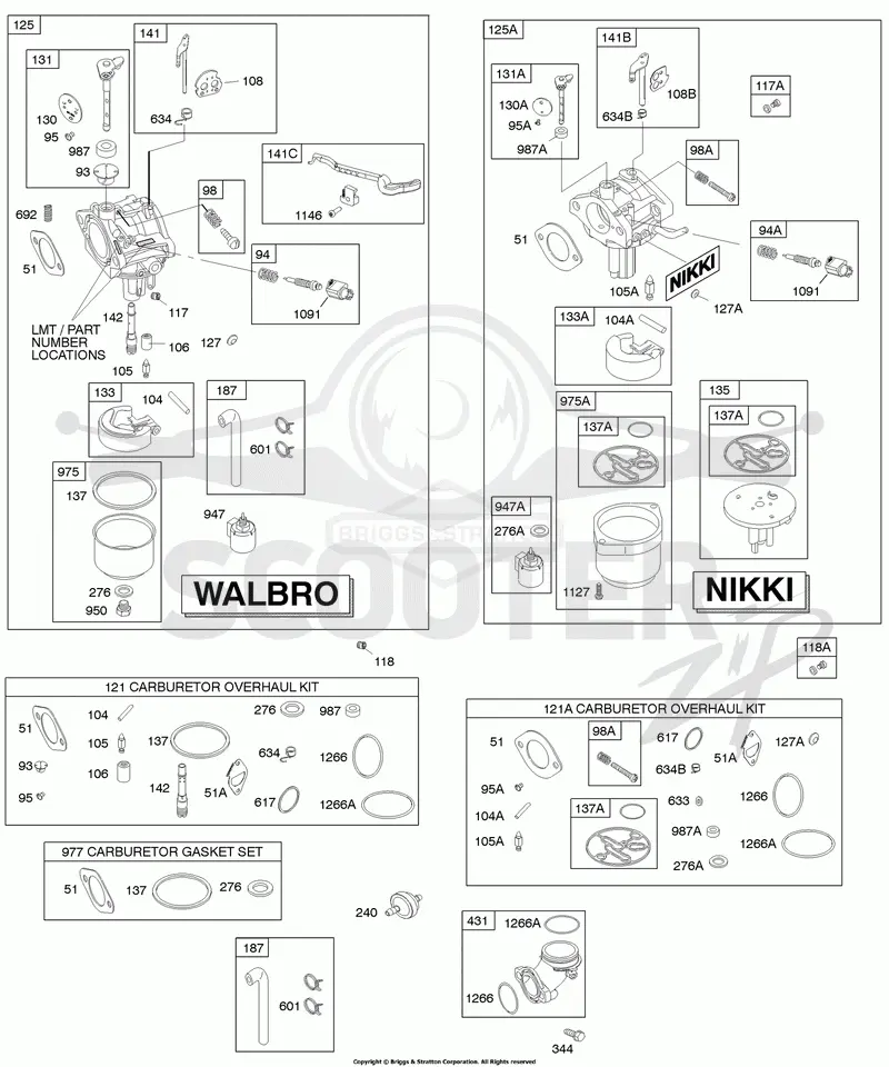 Carburetor, Fuel Supply, Kit - Carburetor Overhaul