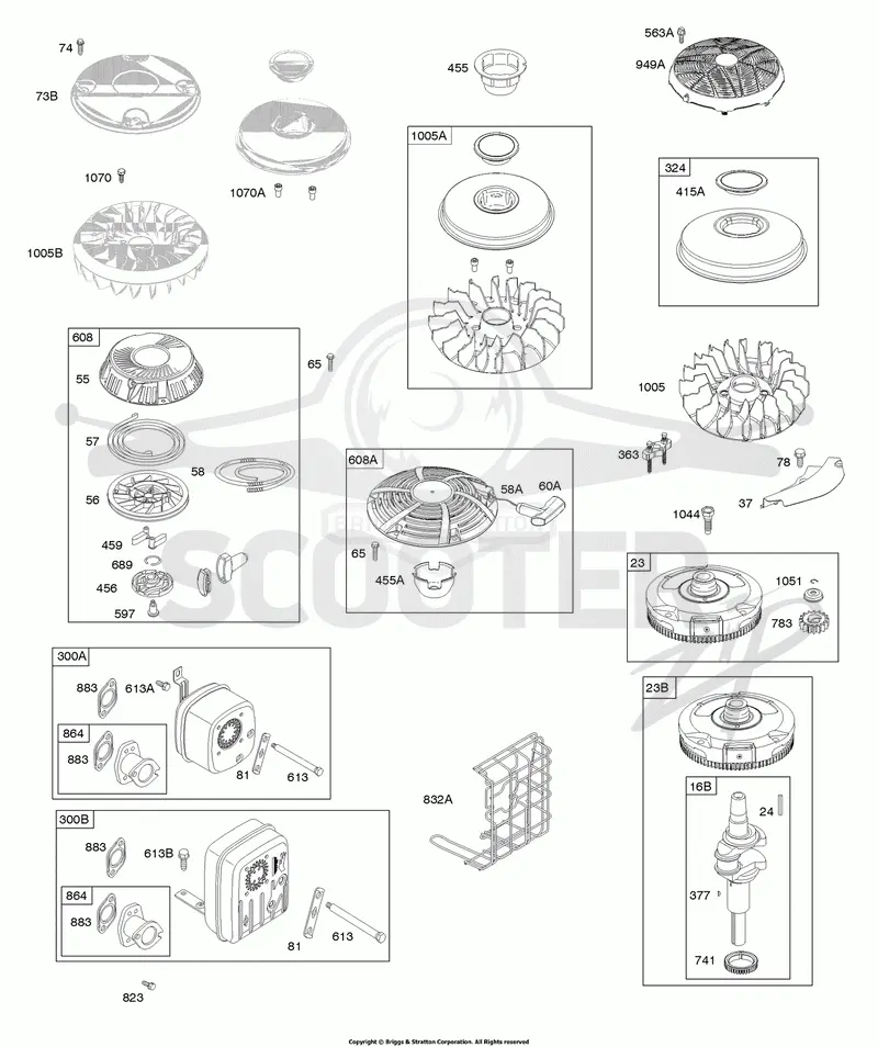 Flywheel, Rewind Starter