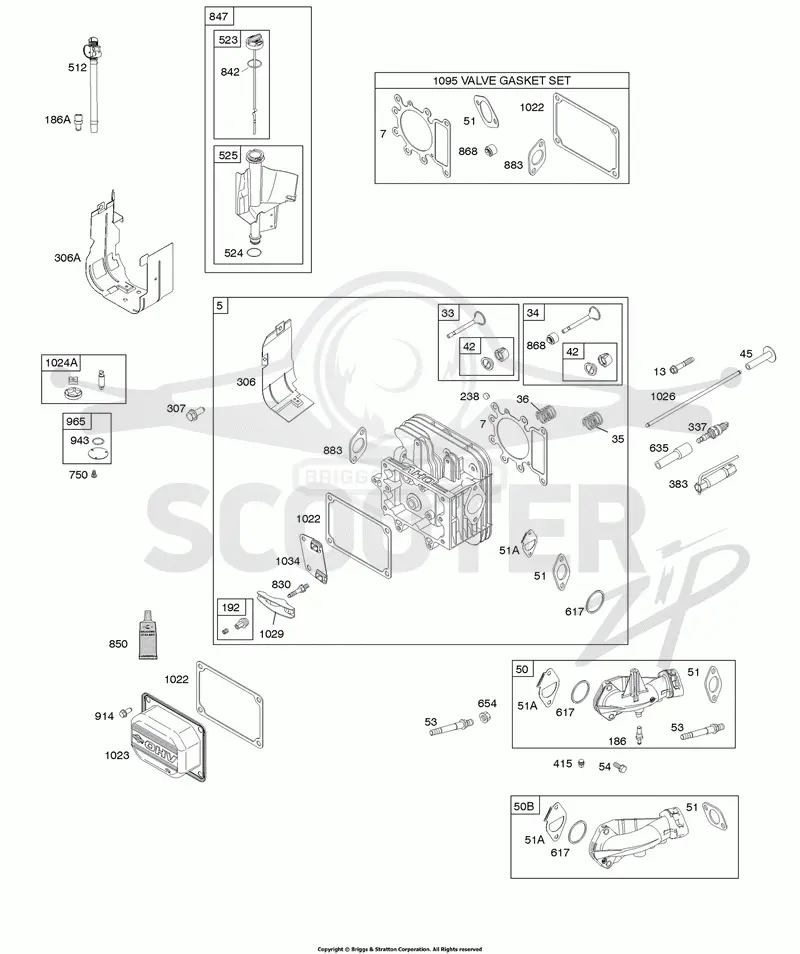 Cylinder Head, Gasket Set - Valve, Lubrication, Valves