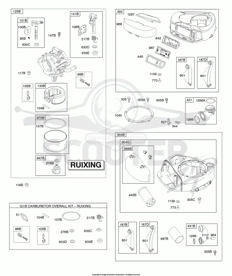 Air Cleaner, Blower Housing, Exhaust System, Fuel Supply