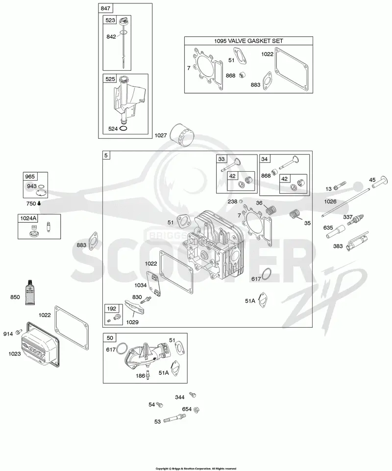 Cylinder Head, Gasket Set - Valve, Lubrication, Valves