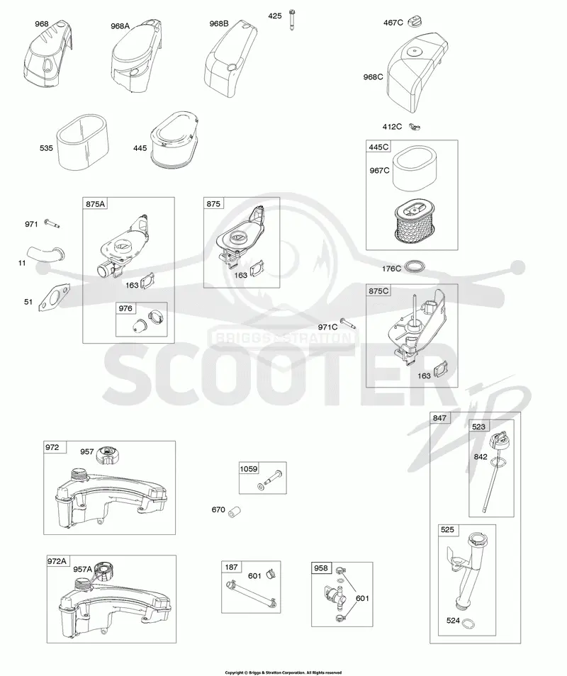 Air Cleaner, Fuel Supply, Lubrication