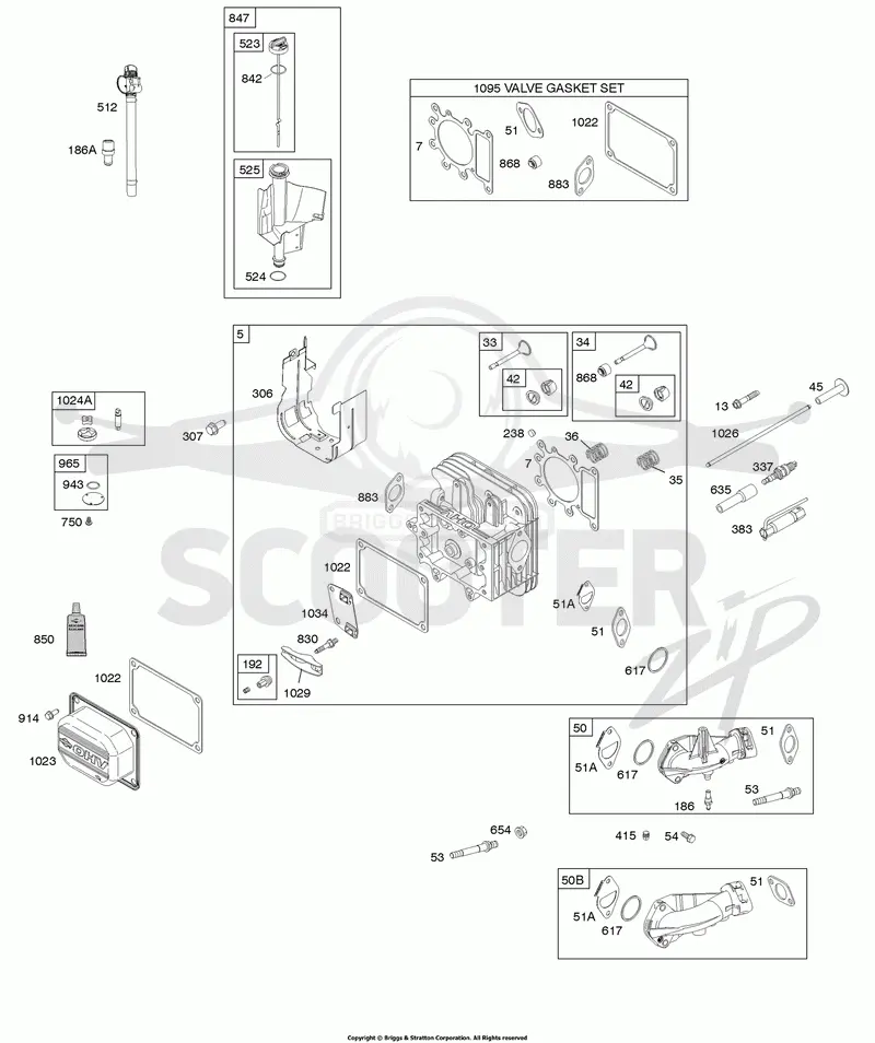 Cylinder Head, Gasket Set - Valve, Lubrication, Valves