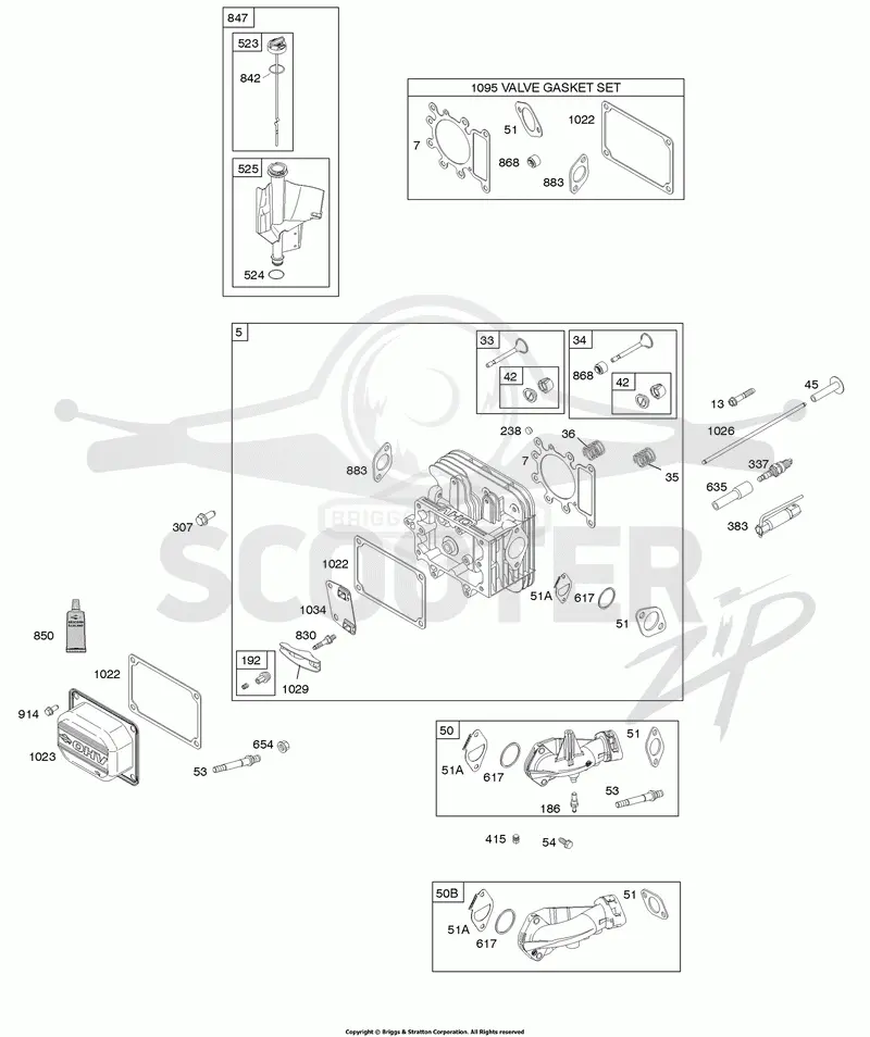 Cylinder Head, Gasket Set - Valve, Intake Manifold, Lubrication, Valves