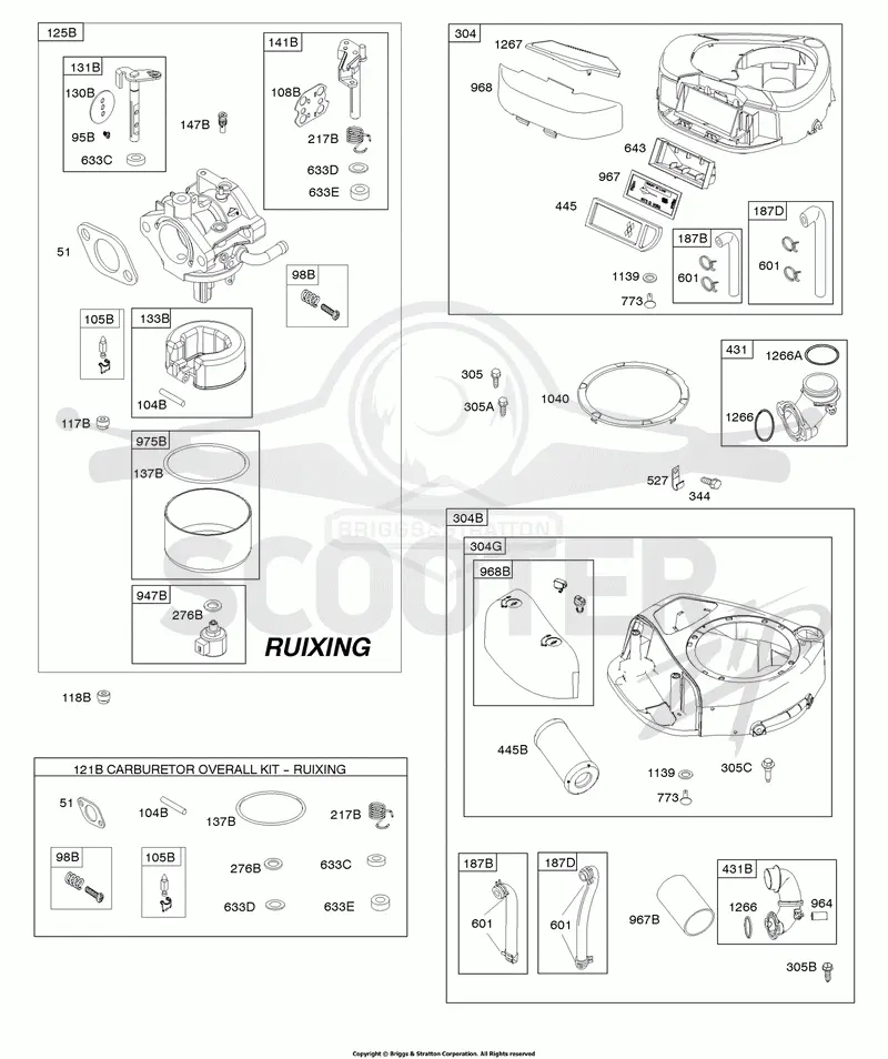 AIR CLEANER, BLOWER HOUSING, Exhaust System, FUEL SUPPLY
