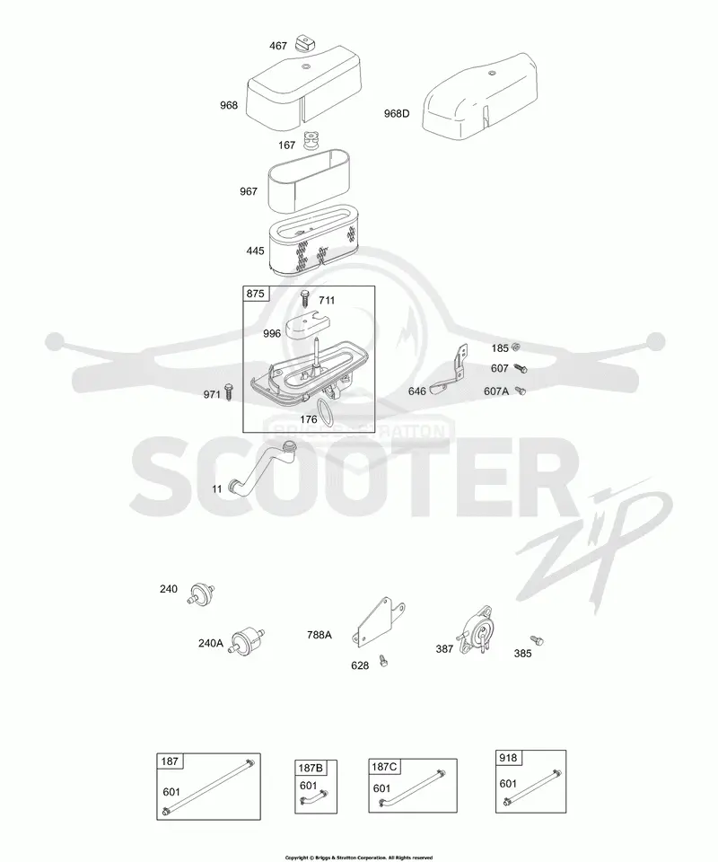 Air Cleaner, Fuel, Muffler