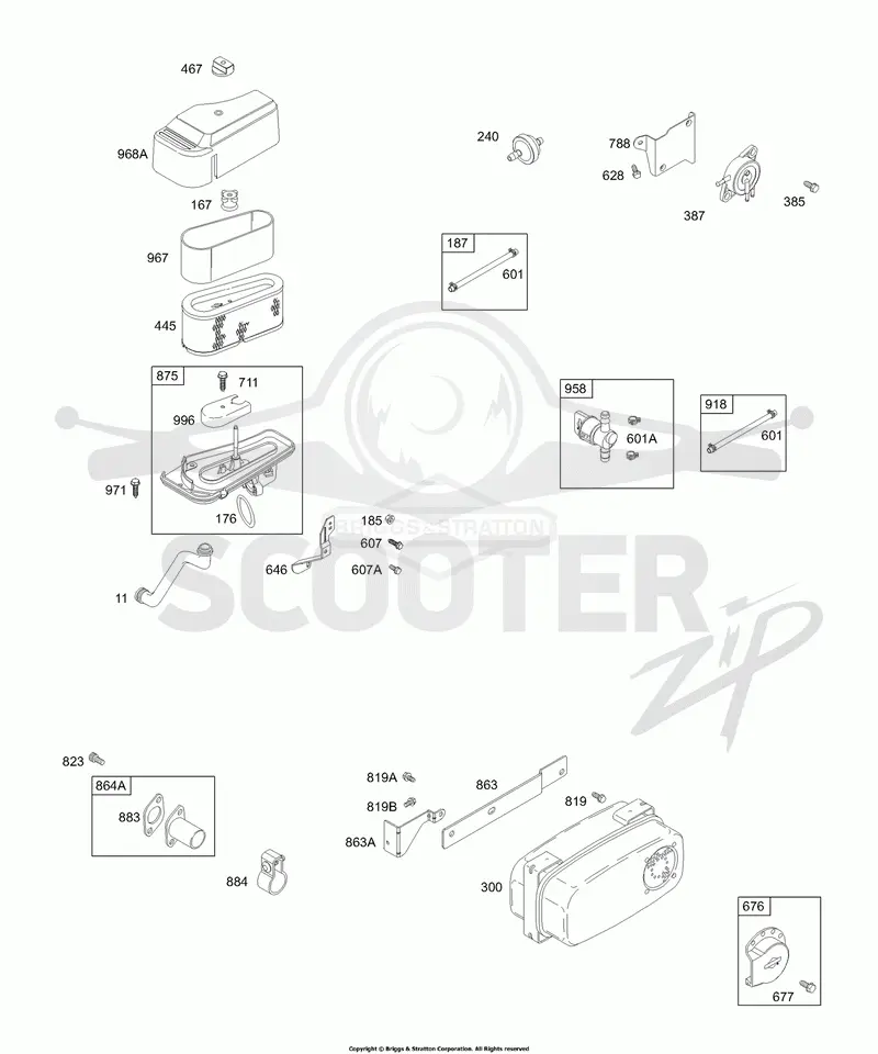 Air Cleaner, Fuel, Muffler