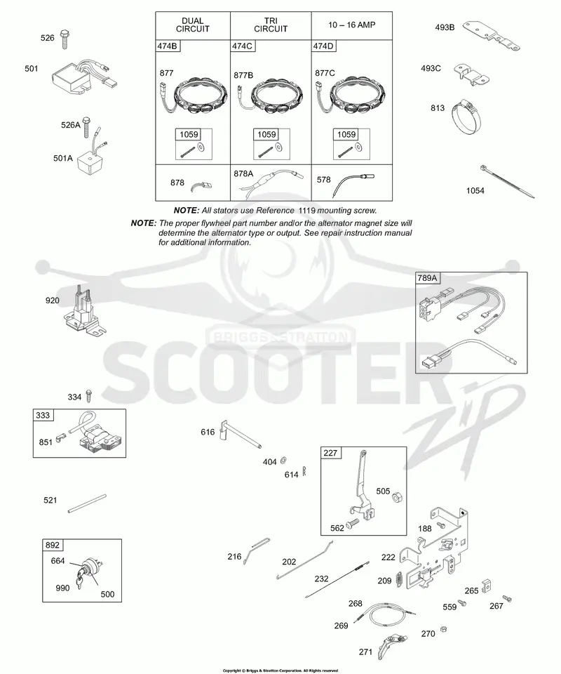 Alternator, Controls, Ignition