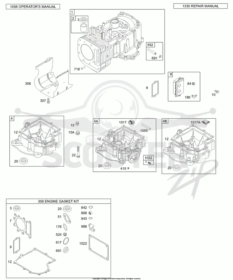 Crankcase Cover/Sump, Cylinder, Kit/Gasket Sets - Engine