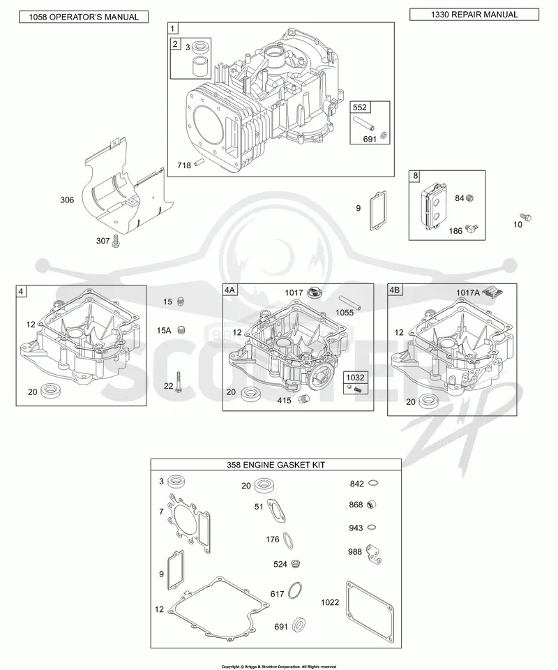 Cylinder, Sump, Gasket Set
