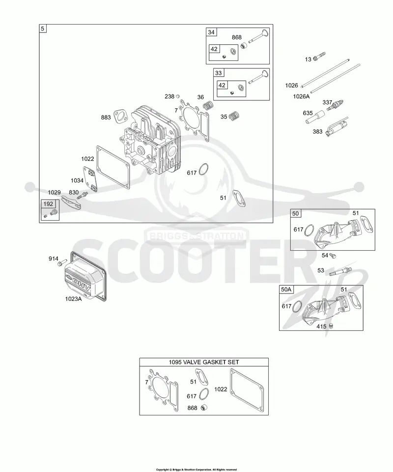 Head, Intake Manifold, Valve Gasket Set