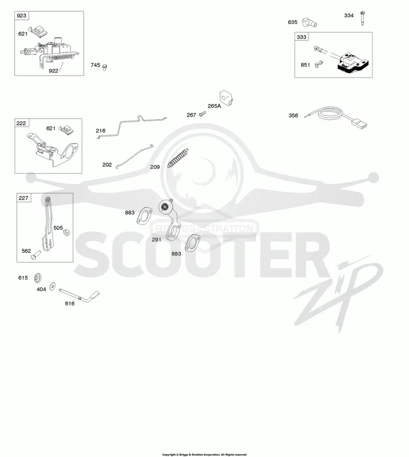 Brake, Controls, Governor Spring, Ignition