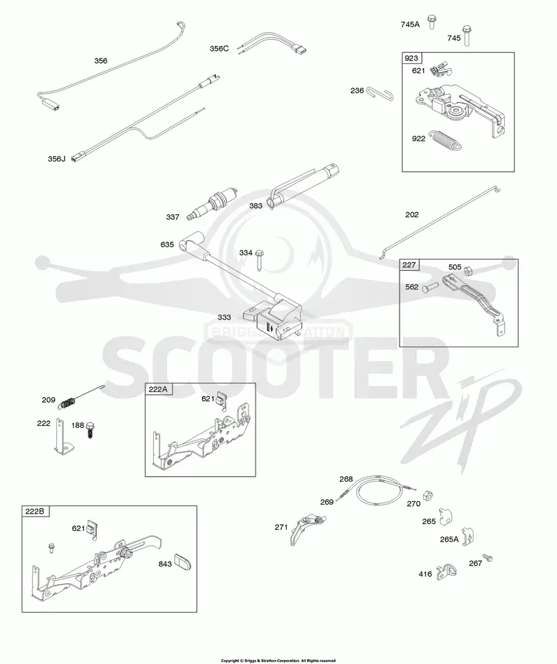 Armature, Controls, Electrical System, Governor Spring, Spark Plug
