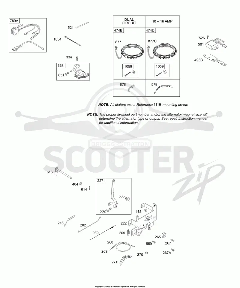 Alternator, Ignitiion, Control Bracket