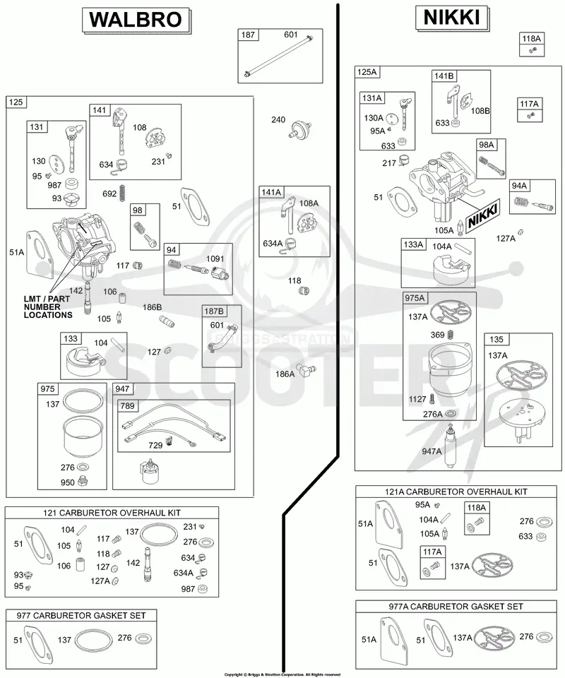 Carburetor, Overhaul Kits