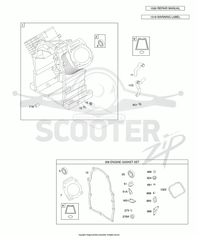 Cylinder, Gasket Set - Engine