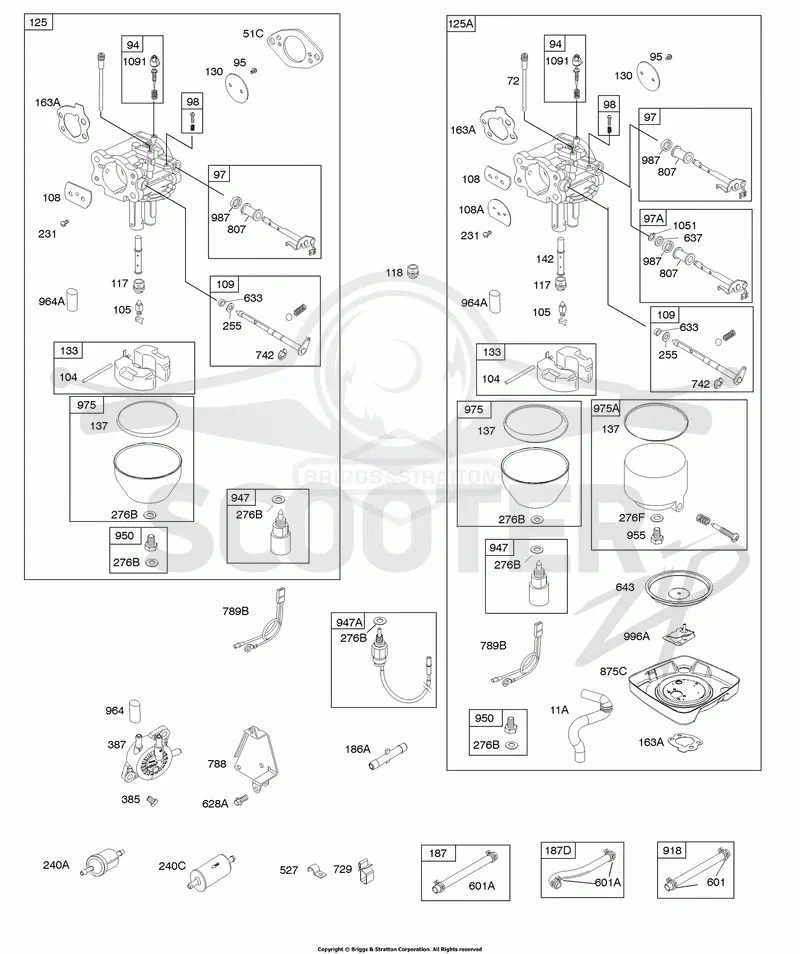 Carburetor, Fuel Pump, Fuel Filter, Fuel Hose