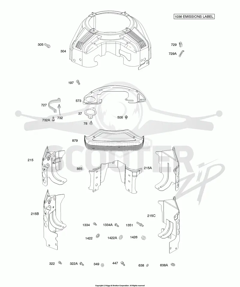Blower Housing, Air Guides, Back Plate