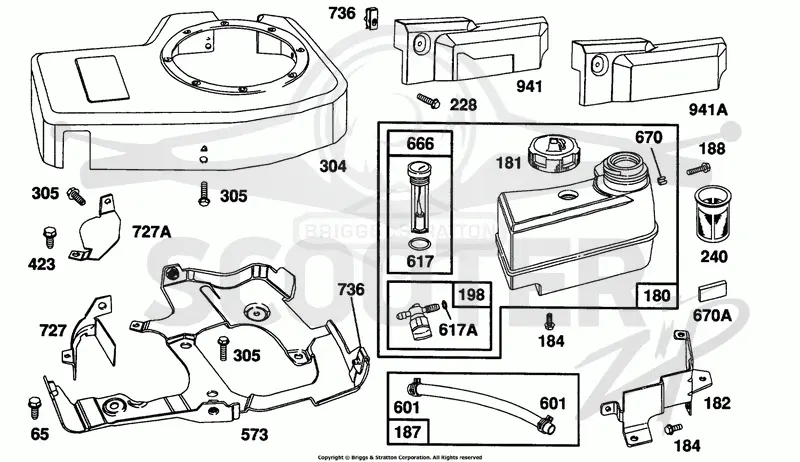 Blower Hsg, Fuel Tank Group