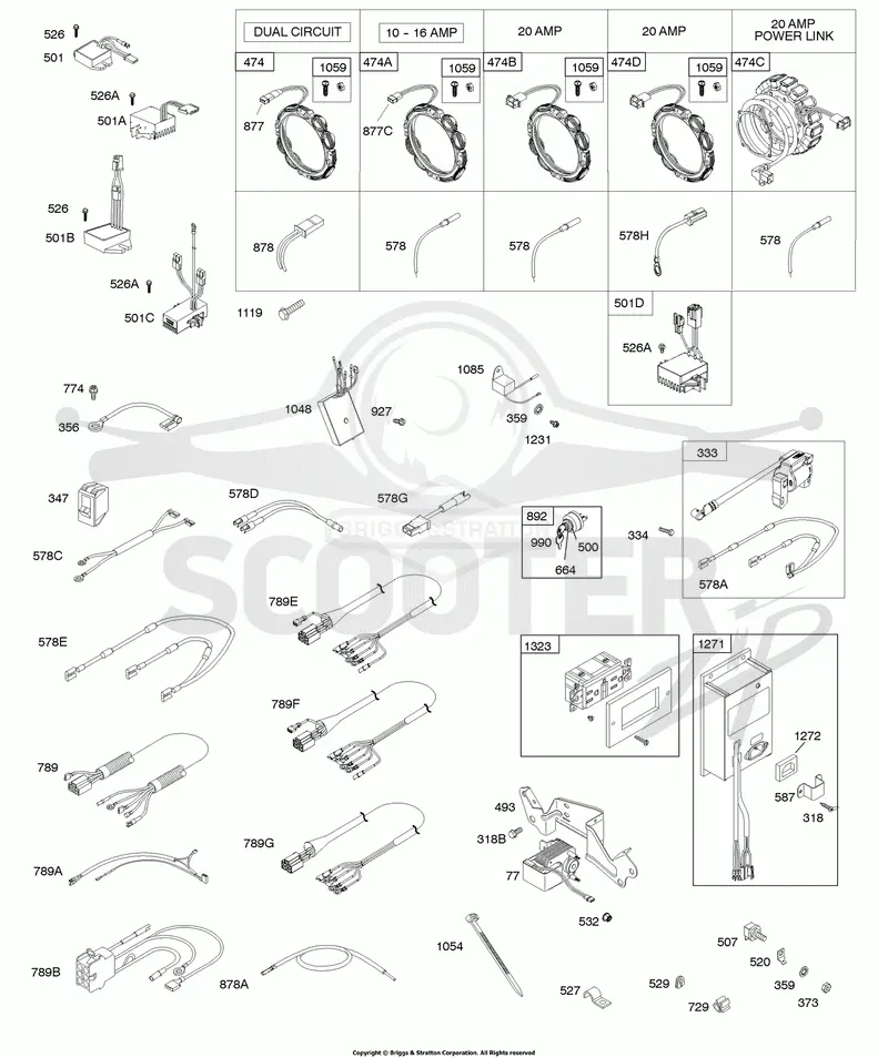 Alternator, Regulator, Wire Assemblies