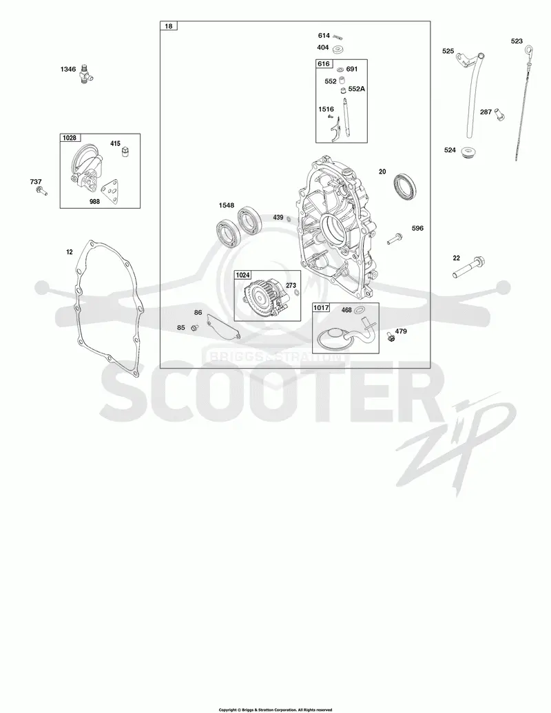 Crankcase Cover and Lubrication Group