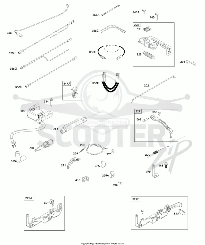 Armature, Controls, Electrical System, Governor Spring, Spark Plug