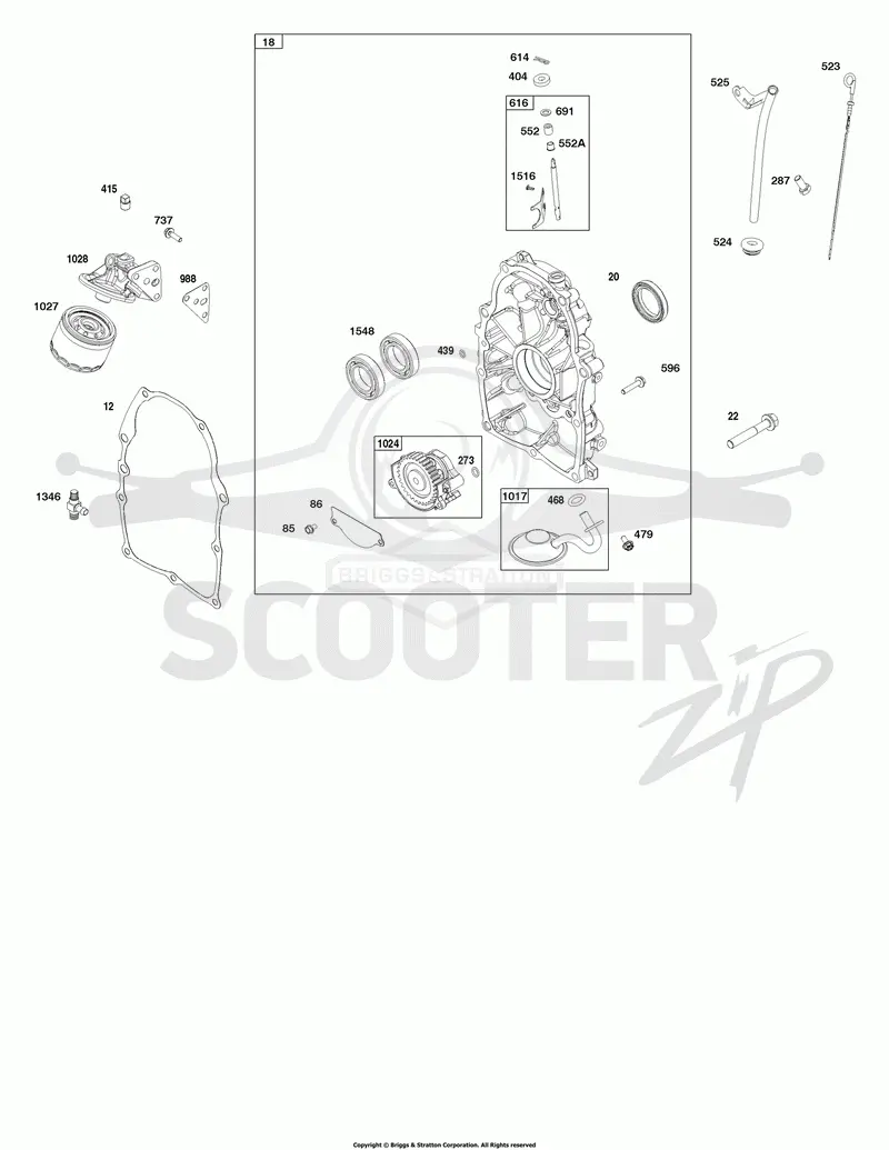 Crankcase Cover and Lubrication Group