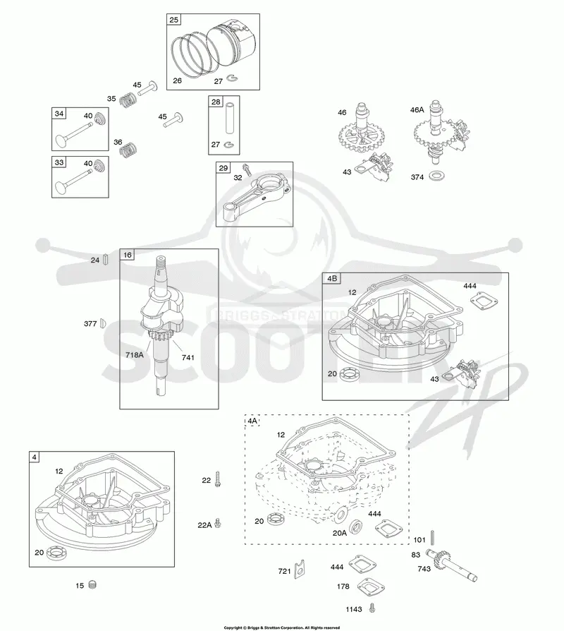 Camshaft, Crankcase Cover/Sump, Crankshaft, Piston/Rings/Connecting Rod