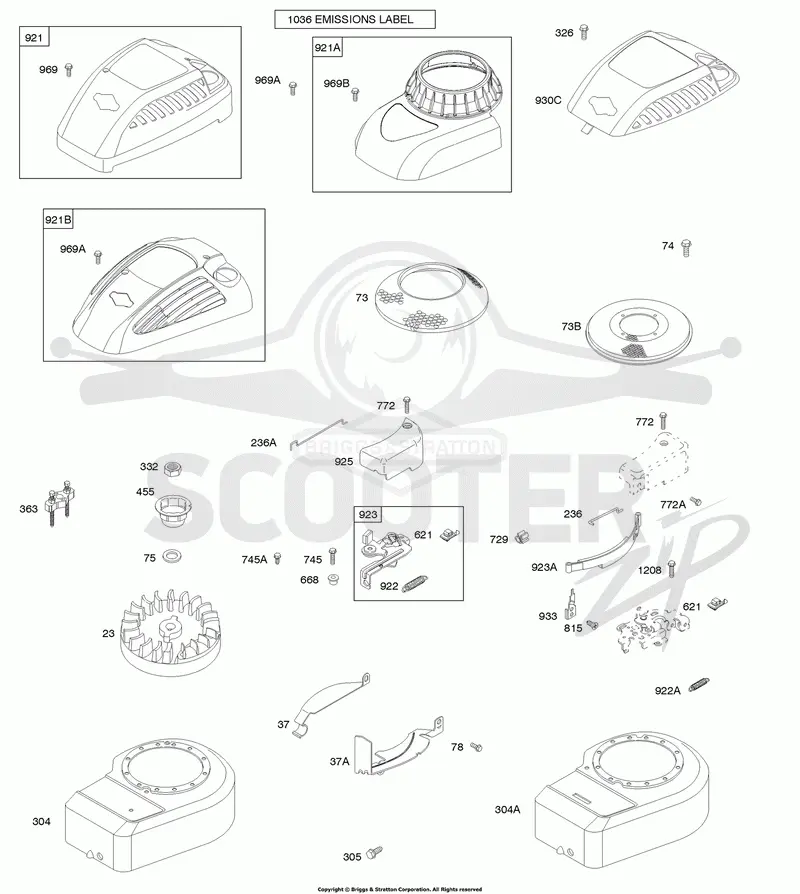 Blower Housing/Shrouds, Brake, Flywheel