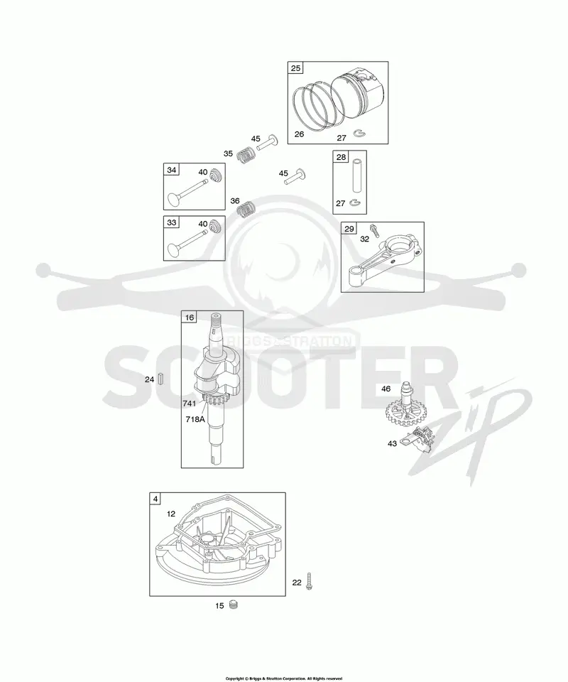 Camshaft, Crankcase Cover/Sump, Crankshaft, Piston/Rings/Connecting Rod